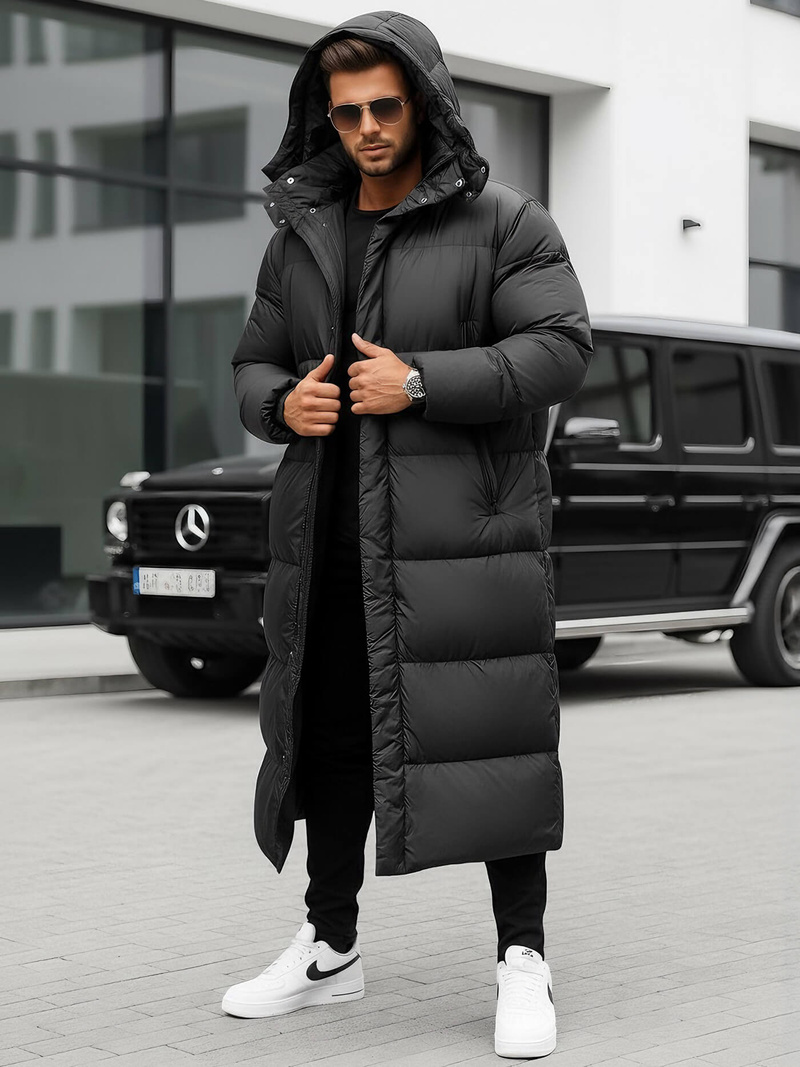 Ανδρικό χειμερινό μπουφάν μαύρο OZONEE O/M3202Z