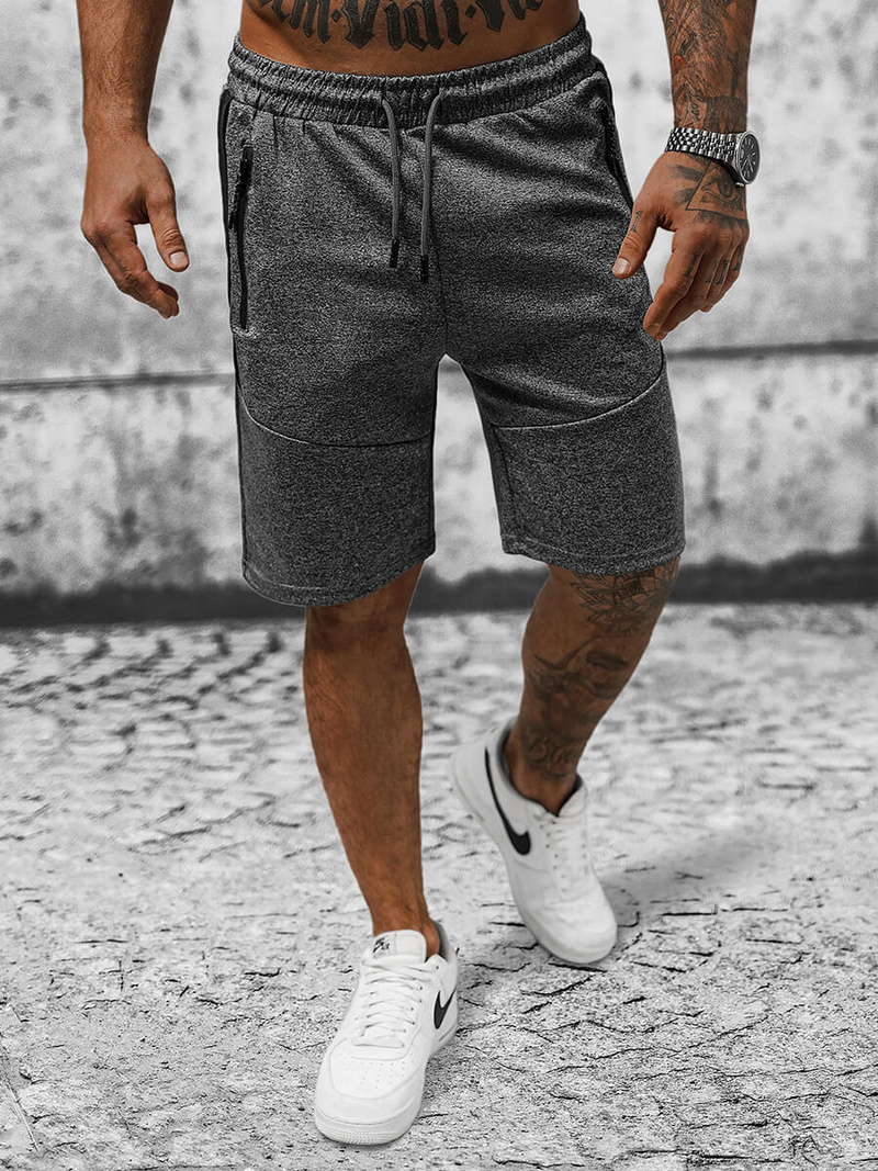 Ανδρικό σόρτς φόρμας γραφίτη OZONEE JS/8K279