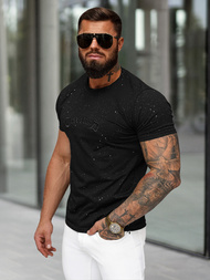 Ανδρικό μπλουζάκι μαύρο OZONEE O/QQ1386