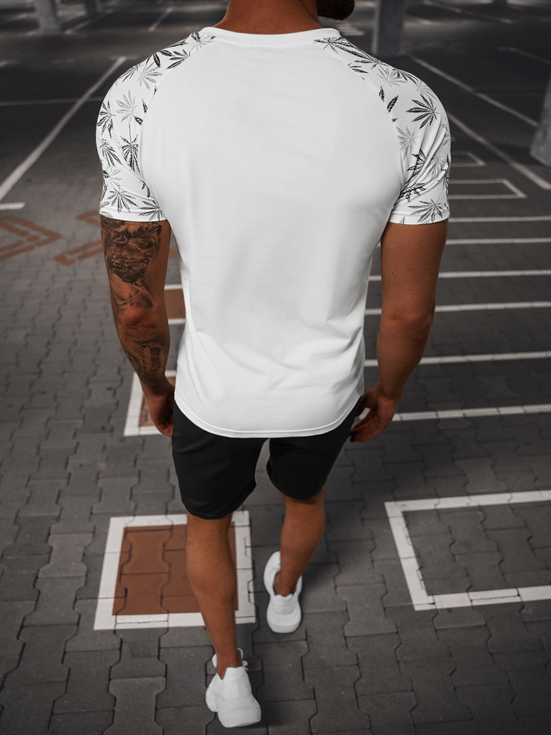 Ανδρικό σετ φόρμας ασπρό-μαύρο OZONEE O/HM760