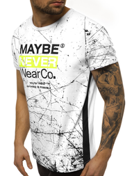 Ανδρικό μπλουζάκι λευκό OZONEE JS/SS10915