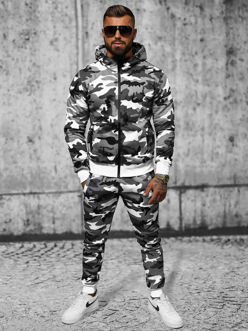 Ανδρικό σετ φόρμας Γκρί OZONEE O/8B159/2