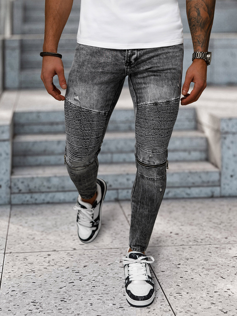 Ανδρικό τζιν παντελόνι mαύρος OZONEE NB/MP0069N