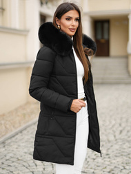 Γυναικείο μπουφάν μαύρο OZONEE JS/16M9099/392Z