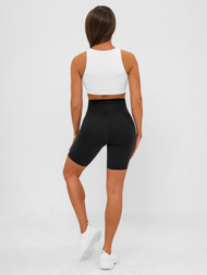 Κοντό μαύρο γυναικείο κολάν OZONEE JS/17K583/3