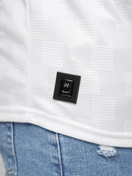 Ανδρικό μπλουζάκι λευκό OZONEE O/QS11621