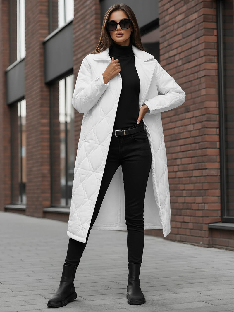 Γυναικείο μπουφάν λευκό OZONEE JS/5M3177/281Z