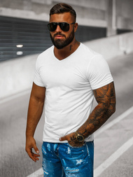 Ανδρικό μπλουζάκι λευκό OZONEE JS/712007Z 