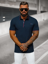 Ανδρική μπλούζα polo ναυτικό μπλε OZONEE O/DA758