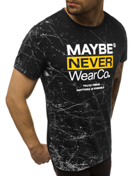 Ανδρικό μπλουζάκι μαύρο OZONEE JS/SS10915