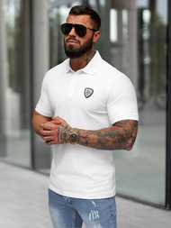 Ανδρική μπλούζα polo λευκό OZONEE NB/MT3121