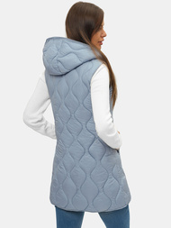 Γυναικείο αμάνικο μπουφάν Γαλάζιο OZONEE O/H928/101