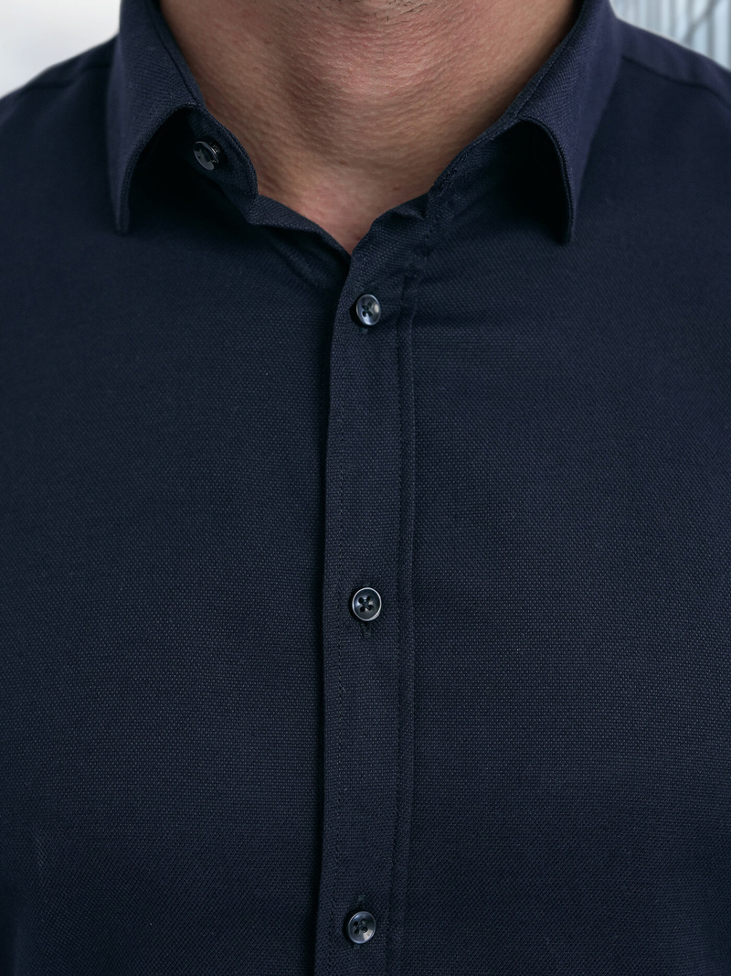 Ανδρικό πουκάμισο ναυτικό μπλε OZONEE V/V188Z