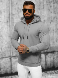 Ανδρικό Φούτερ με Κουκούλα Γκρί OZONEE O/TB2273