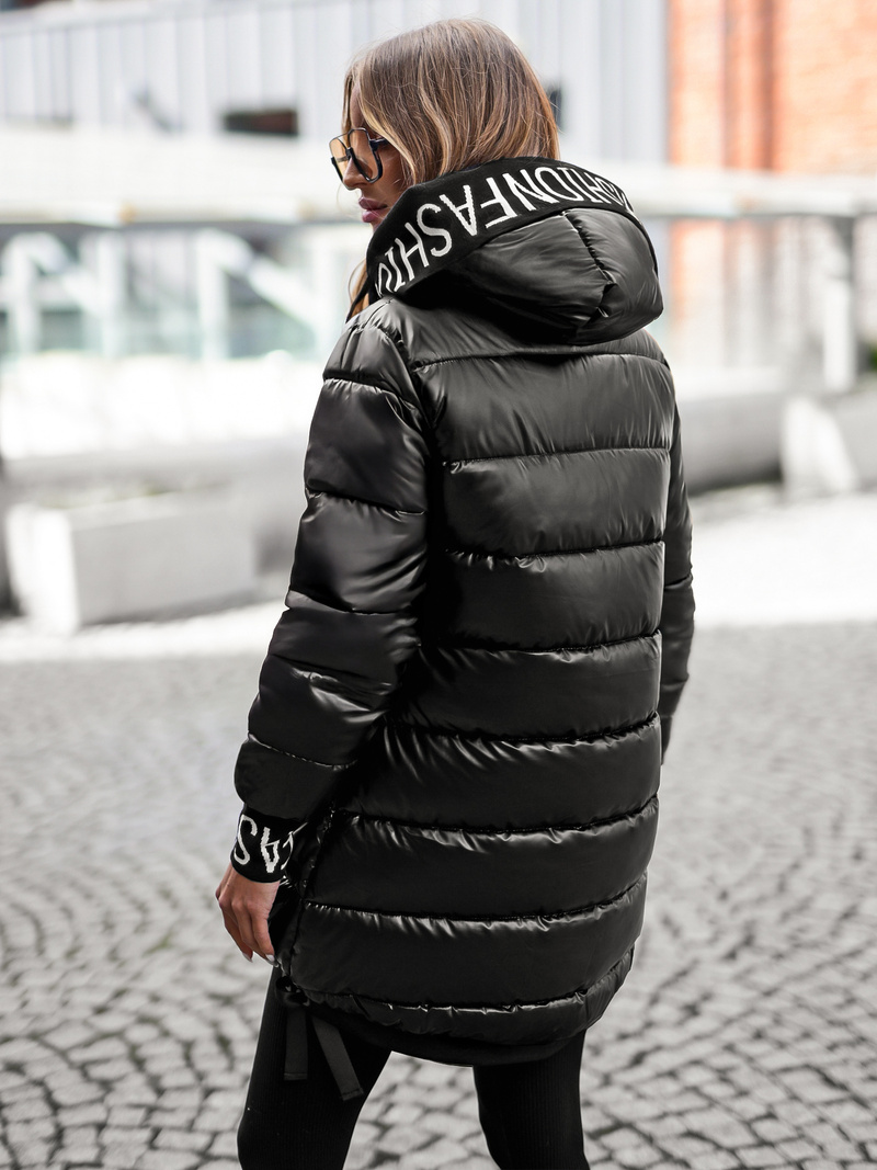 Γυναικείο μπουφάν μαύρο OZONEE JS/5M3188/392Z