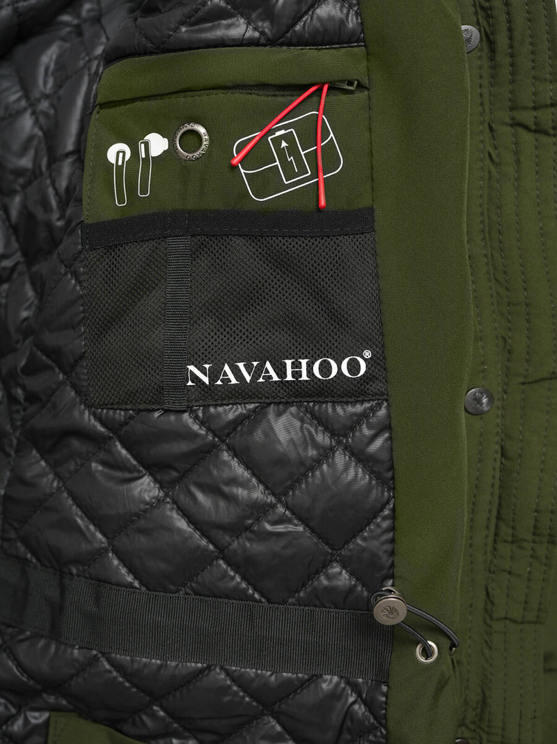 Γυναικείο μπουφάν χακί OZONEE O/W377