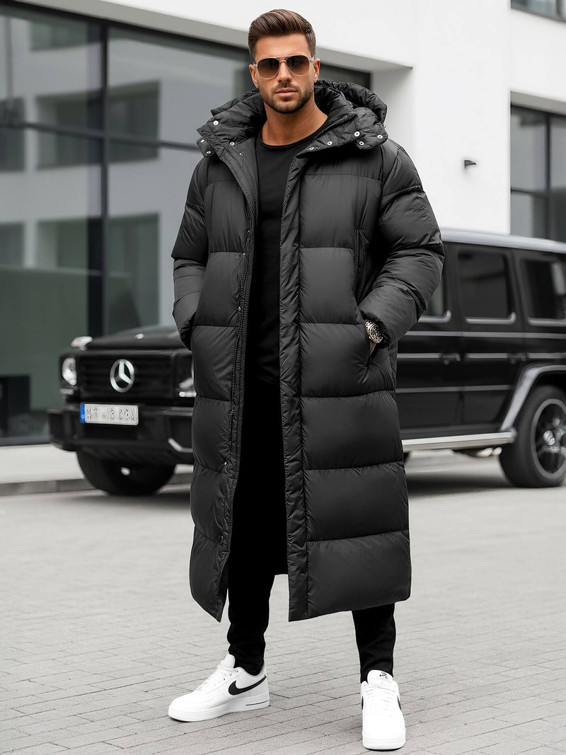 Ανδρικό χειμερινό μπουφάν μαύρο OZONEE O/M3202Z