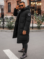 Ανδρικό χειμερινό μπουφάν μαύρο OZONEE JS/19M1290/392