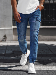 Ανδρικό παντελόνι jogger mπλε OZONEE NB/MP0058B