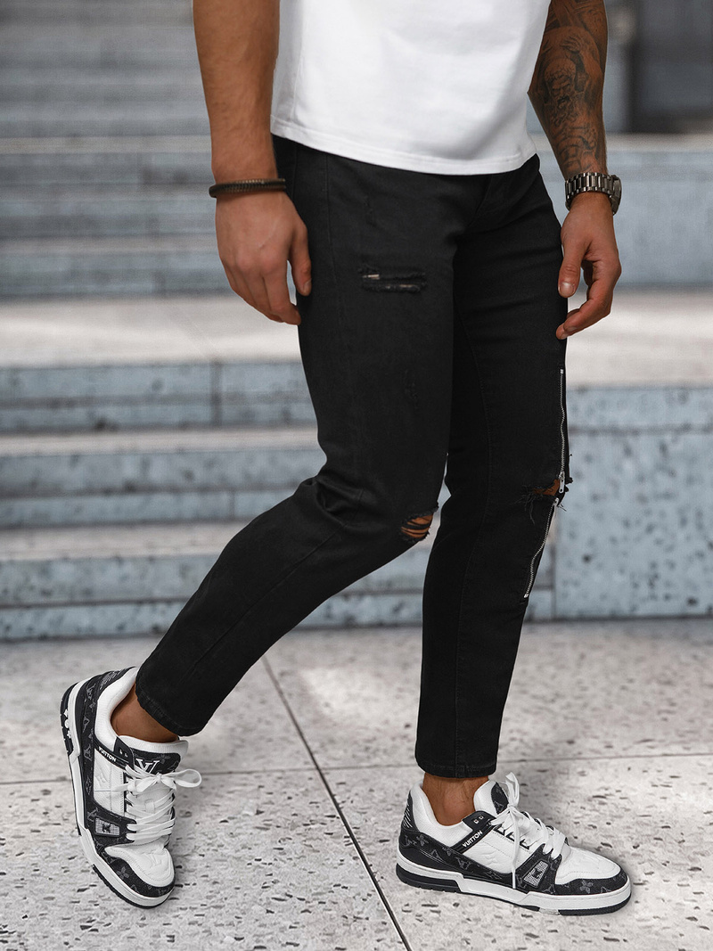 Ανδρικό τζιν παντελόνι mαύρος OZONEE NB/MP0087N