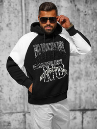 Φούτερ με Κουκούλα μαύρο OZONEE O/SWE23037