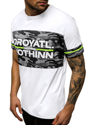 Ανδρικό μπλουζάκι λευκό OZONEE JS/SS10976