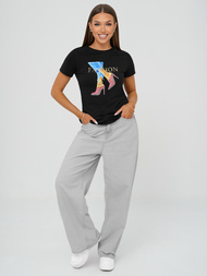 Γυναικείο μπλουζάκι μαύρο OZONEE JS/96T690/3