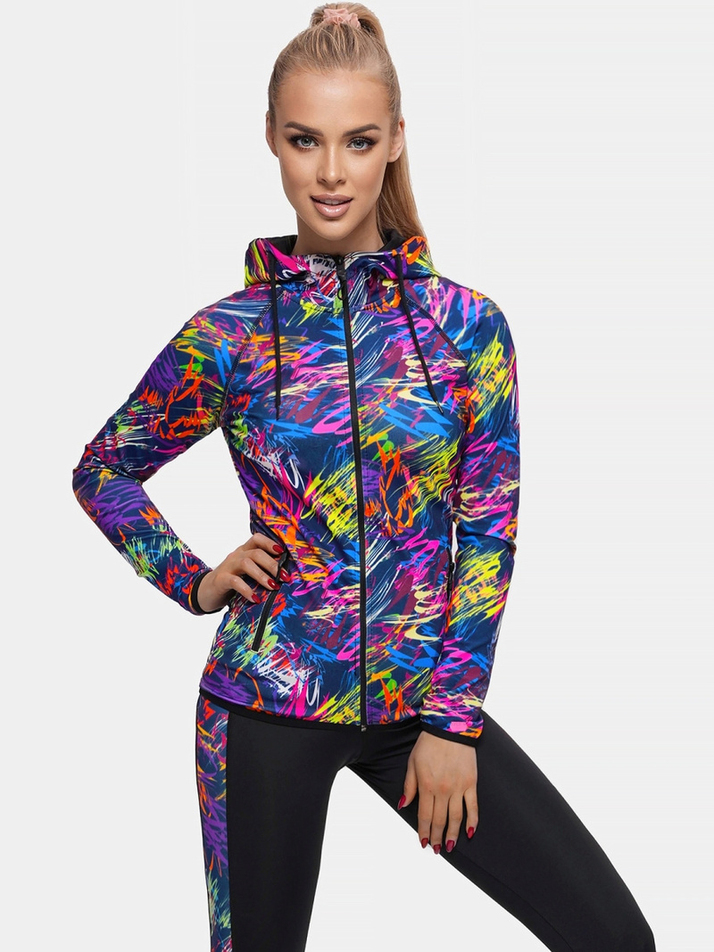 Γυναικείο σετ φόρμας δύο κομματιών πολύχρωμο OZONEE O/02704