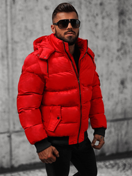 Ανδρικό χειμερινό μπουφάν το κόκκινο OZONEE JS/27M8111