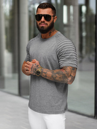 Ανδρικό μπλουζάκι γραφίτη OZONEE JS/8T88/5Z