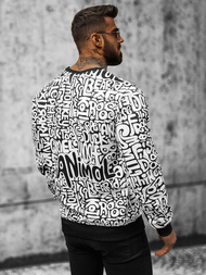 Ανδρικό Φούτερ λευκό OZONEE JS/8B1131/1