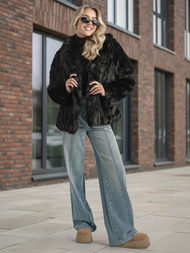 Γυναικείο μπουφάν μαύρο OZONEE JS/11Z8261