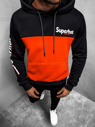 Ανδρικό Φούτερ με Κουκούλα μαύρο OZONEE JS/KS2121Z