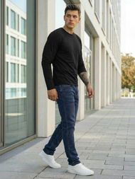 Ανδρικό τζιν παντελόνι Σκούρο μπλε OZONEE DO/4048/2Z