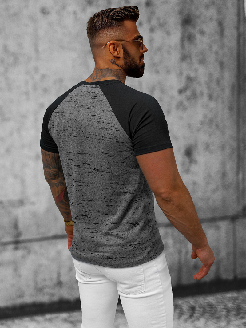 Ανδρικό μπλουζάκι Γραφίτης OZONEE JS/8T226/5