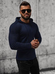 Ανδρικό μπλουζάκι με μακριά μανίκια ναυτικό μπλε OZONEE O/B258