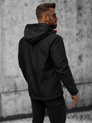 Ανδρικό μπουφάν softshell μαύρο-kόκκινο OZONEE JS/HH022/1CZ