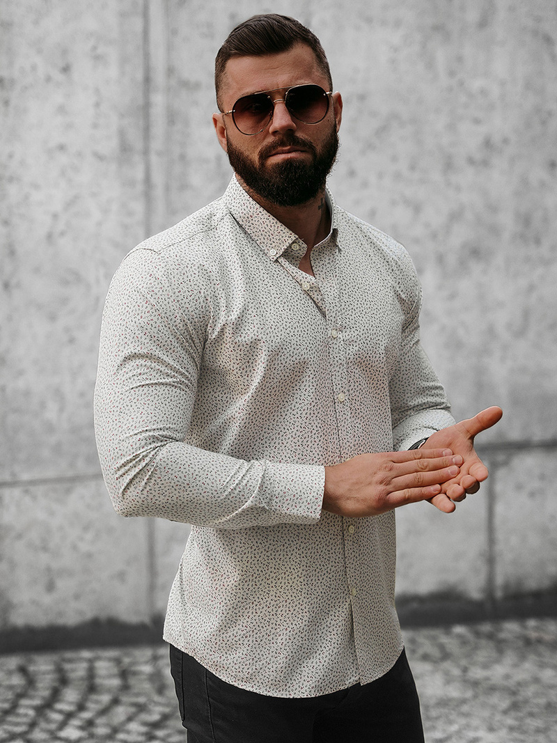 Ανδρικό πουκάμισο Γκρί OZONEE O/CLS349