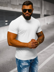 Ανδρικό μπλουζάκι λευκό OZONEE JS/712005Z 