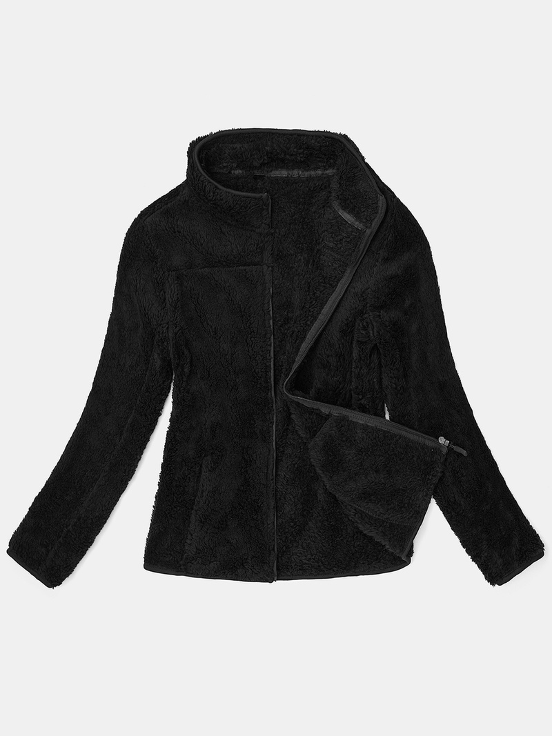 Γυναικείο φούτερ με κουκούλα μαύρο OZONEE JS/HH006/1