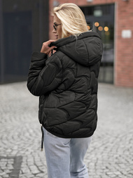 Γυναικείο μπουφάν μαύρο OZONEE JS/5M3336/392Z