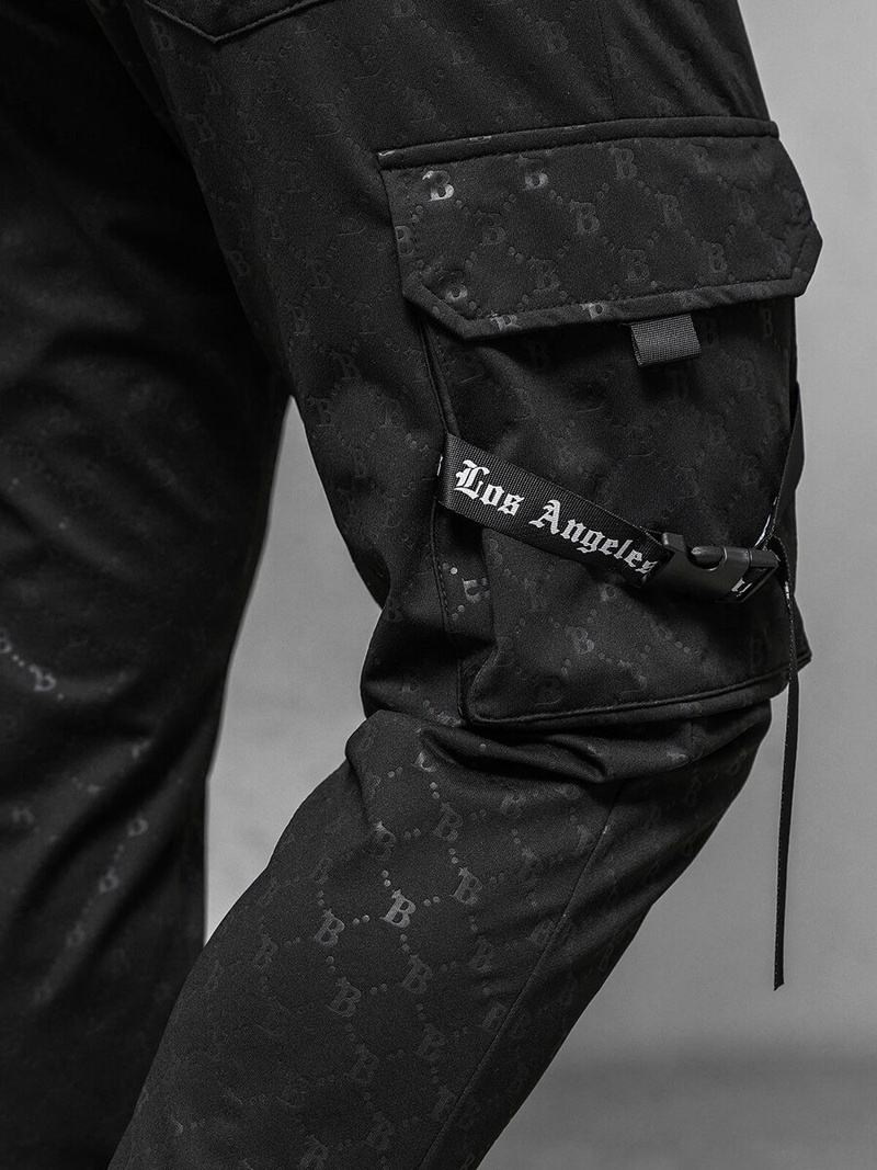 Ανδρικό παντελόνι φόρμας mαύρος OZONEE O/PS6021