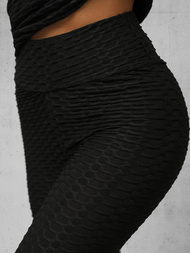 Γυναικείο σετ φόρμας δύο κομματιών μαύρο OZONEE JS/YW88037/1Z