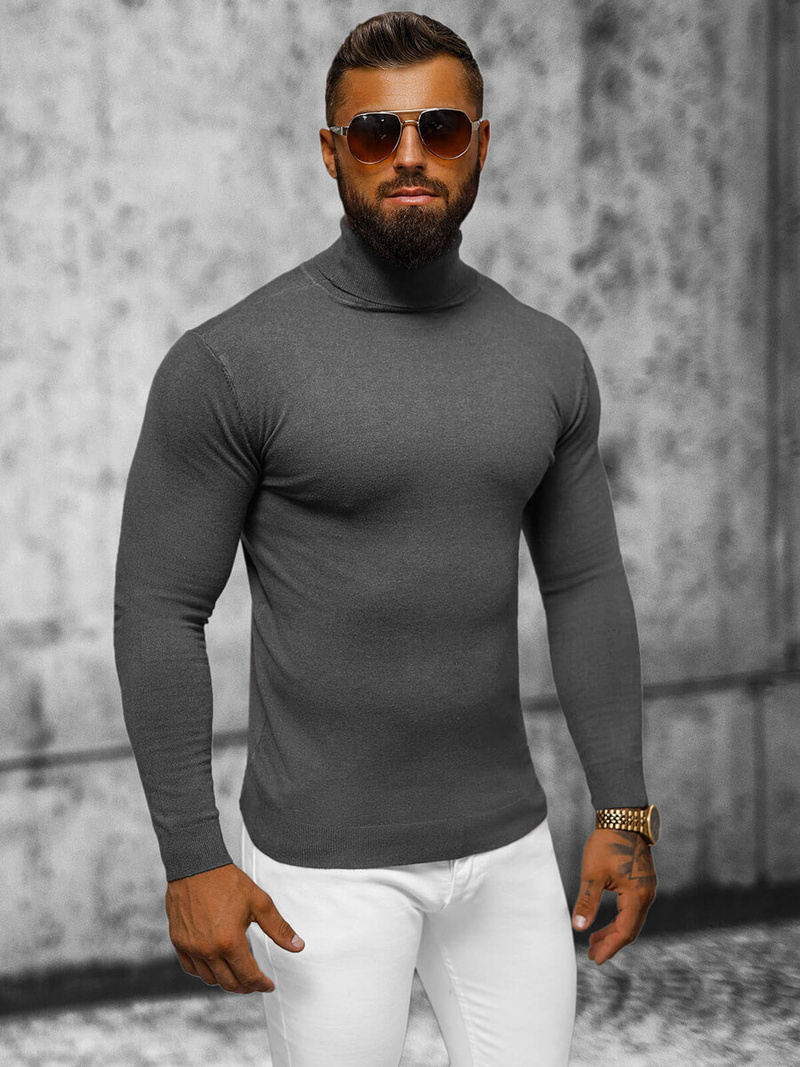 Ανδρικό πουλόβερ Γραφίτης OZONEE NB/MMB600/3Z