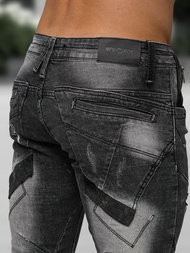 Ανδρικό τζιν παντελόνι mαύρος OZONEE NB/MP0045NZ