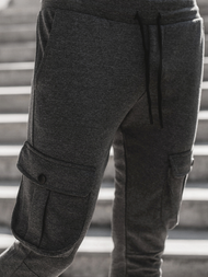 Ανδρικό παντελόνι φόρμας γραφίτη OZONEE C/316