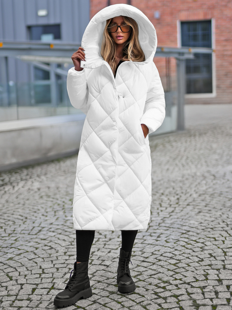 Γυναικείο μπουφάν λευκό OZONEE JS/5M3173/281Z