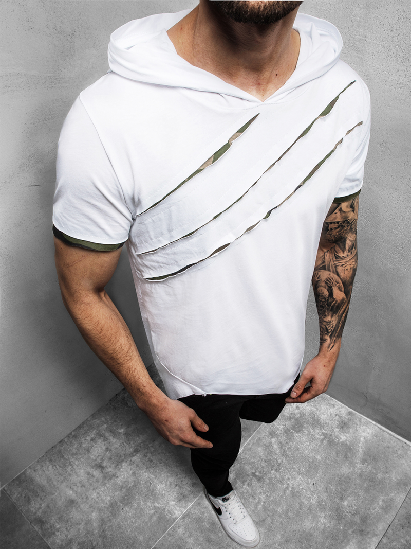 Ανδρικό μπλουζάκι λευκό OZONEE A/1185Z