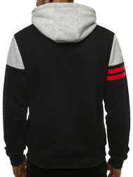 Ανδρικό Φούτερ με Κουκούλα γκρι-μαύρο OZONEE JS/KS2133