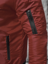 Ανδρικό μπουφάν μπορντό OZONEE JS/AK95Z